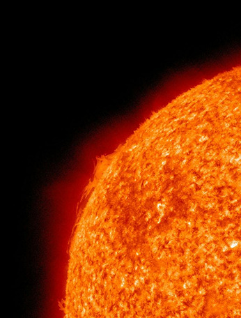 The Sun's flaming surface