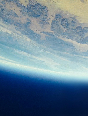 The edge of Earth as seen from the Space Station