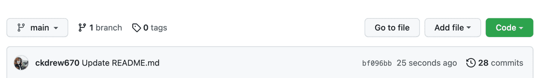 Github tags screenshot